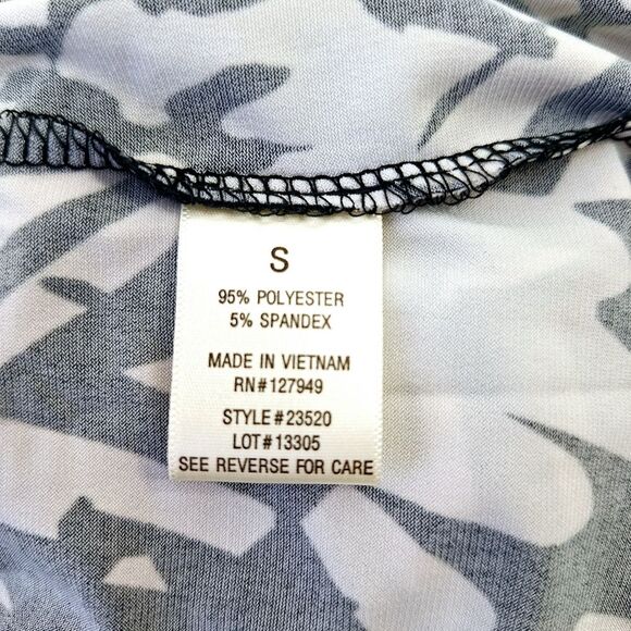 Emma & Michele Black White Art Deco Paint Splatter Rorshach Wrap Dress Sz S - Picture 9 of 14